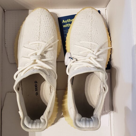 Adidas Yeezy 350 V2 Triple White Sneakers 11.5 Authentic in the Box W/Tags - VGC - Picture 9 of 9